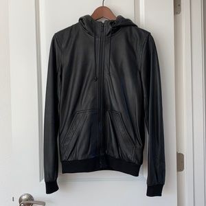Marc by Marc Jacobs Leather Hooded Jacket